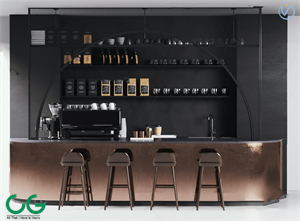 3d model of modern coffee bar